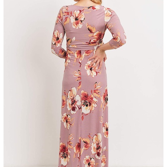 HELLO MIZ Brand Faux Wrap Maxi Maternity Dress - S - Picture 6 of 9